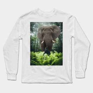 Jungle Elephant Long Sleeve T-Shirt